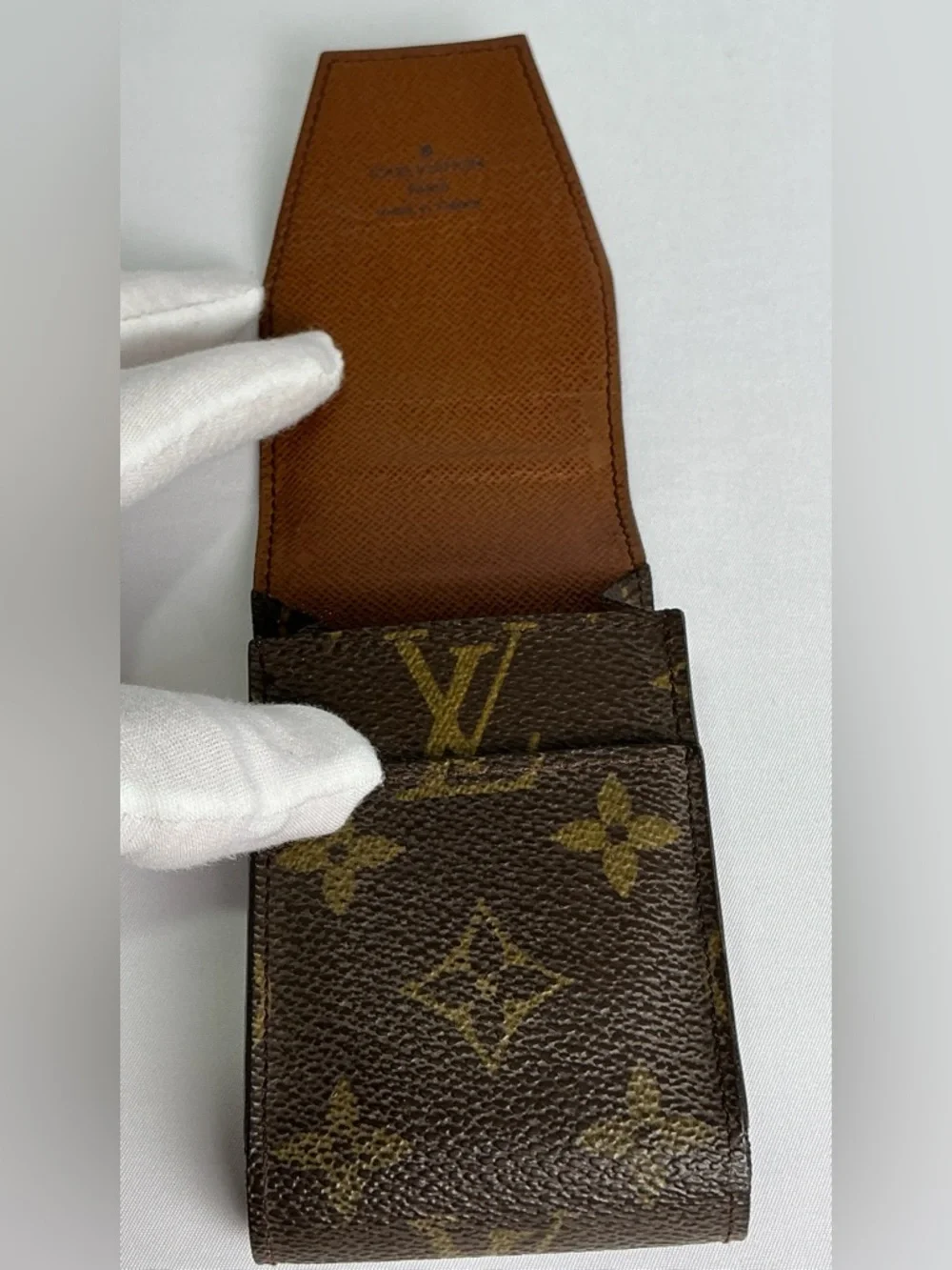 Louis Vuitton Brown Monogram Cigarette Tobacco Case Accessory Lip Stick Holder - Picture 11 of 16